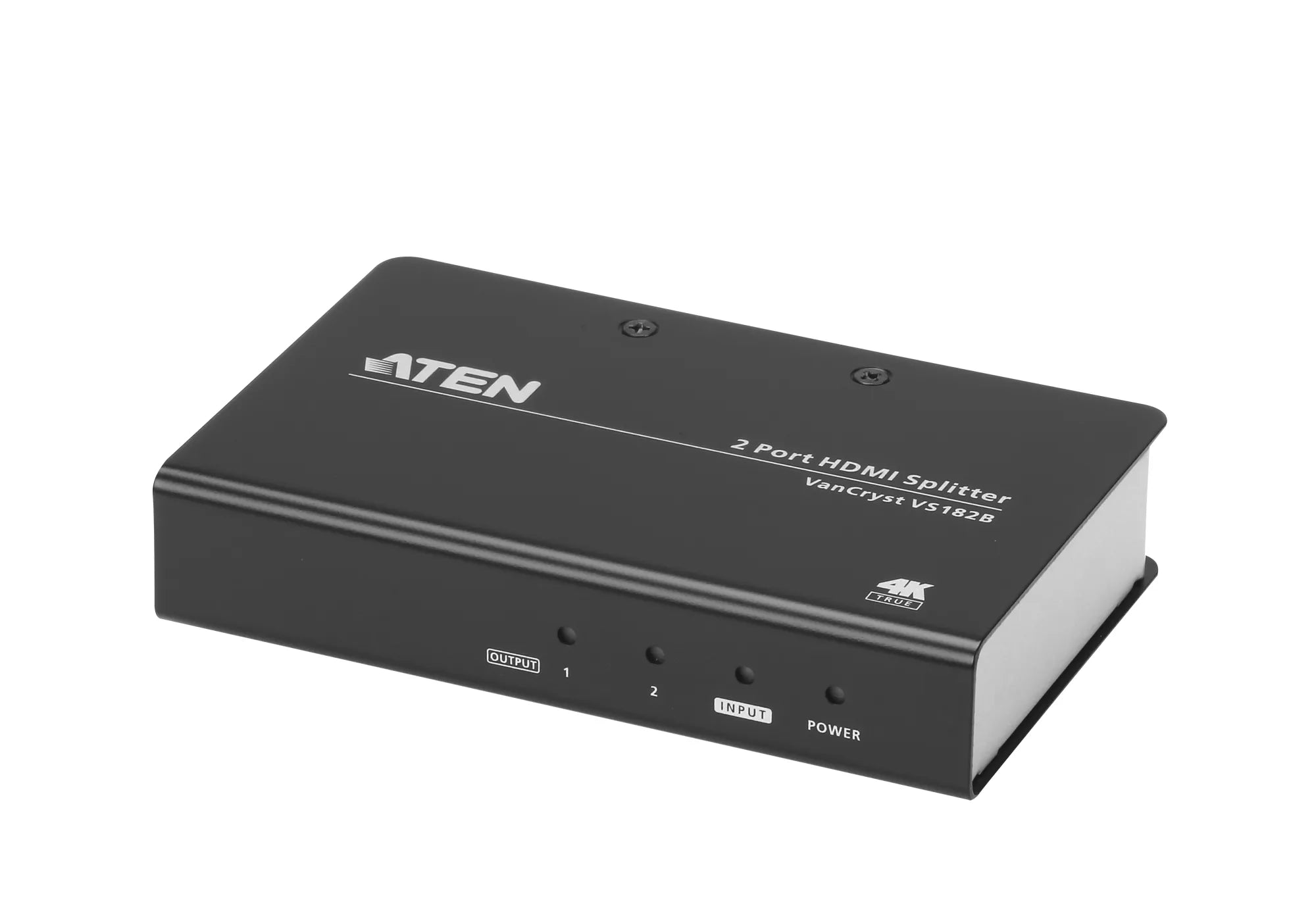 ATEN VS182B, HDMI, 2x HDMI, 4096 x 2160 pixels, Silver, Black, Metal, 15 m