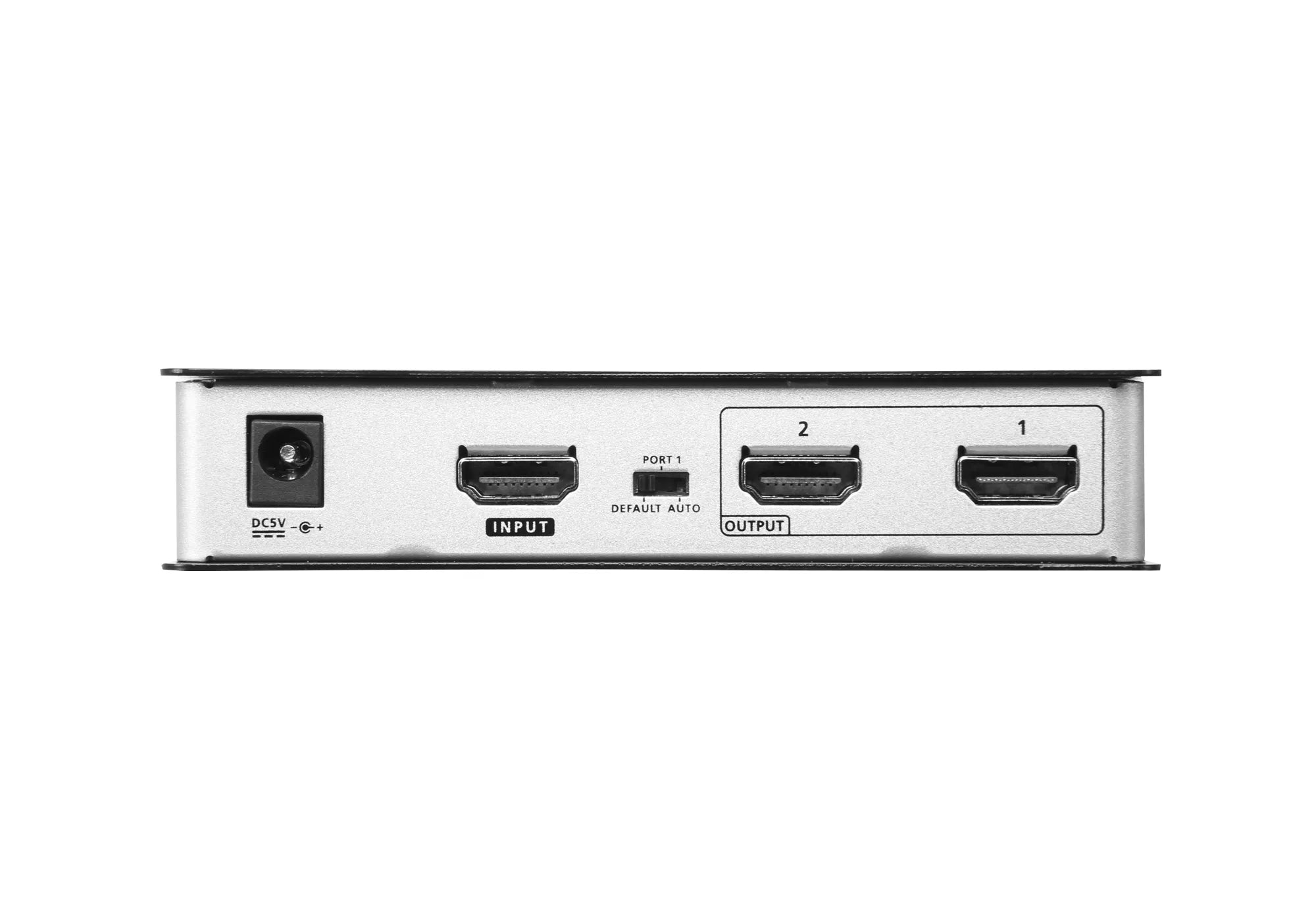 ATEN VS182B, HDMI, 2x HDMI, 4096 x 2160 pixels, Silver, Black, Metal, 15 m