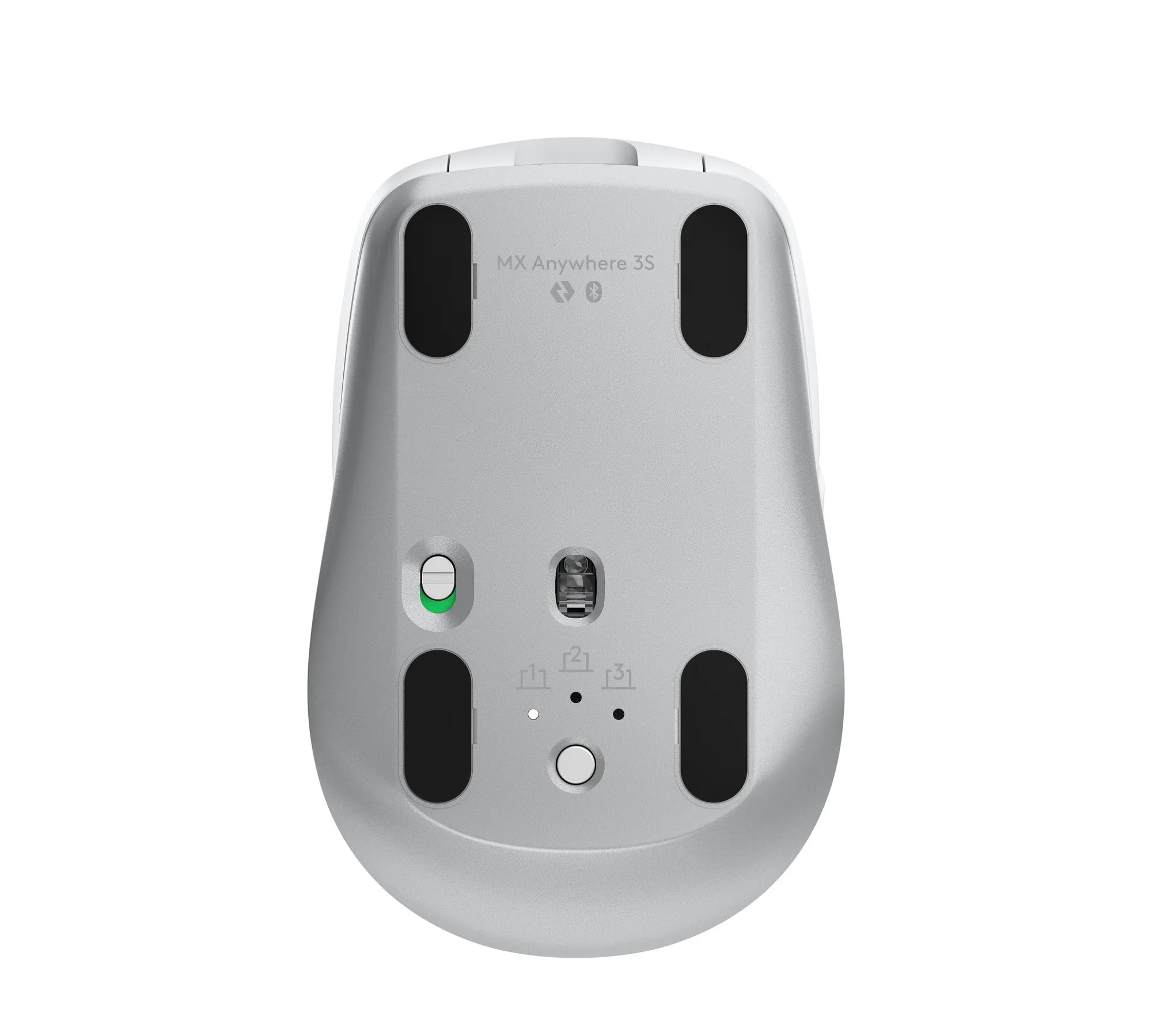 Logitech MX Anywhere 3S, Right-hand, Laser, RF Wireless + Bluetooth, 8000 DPI, Grey, White