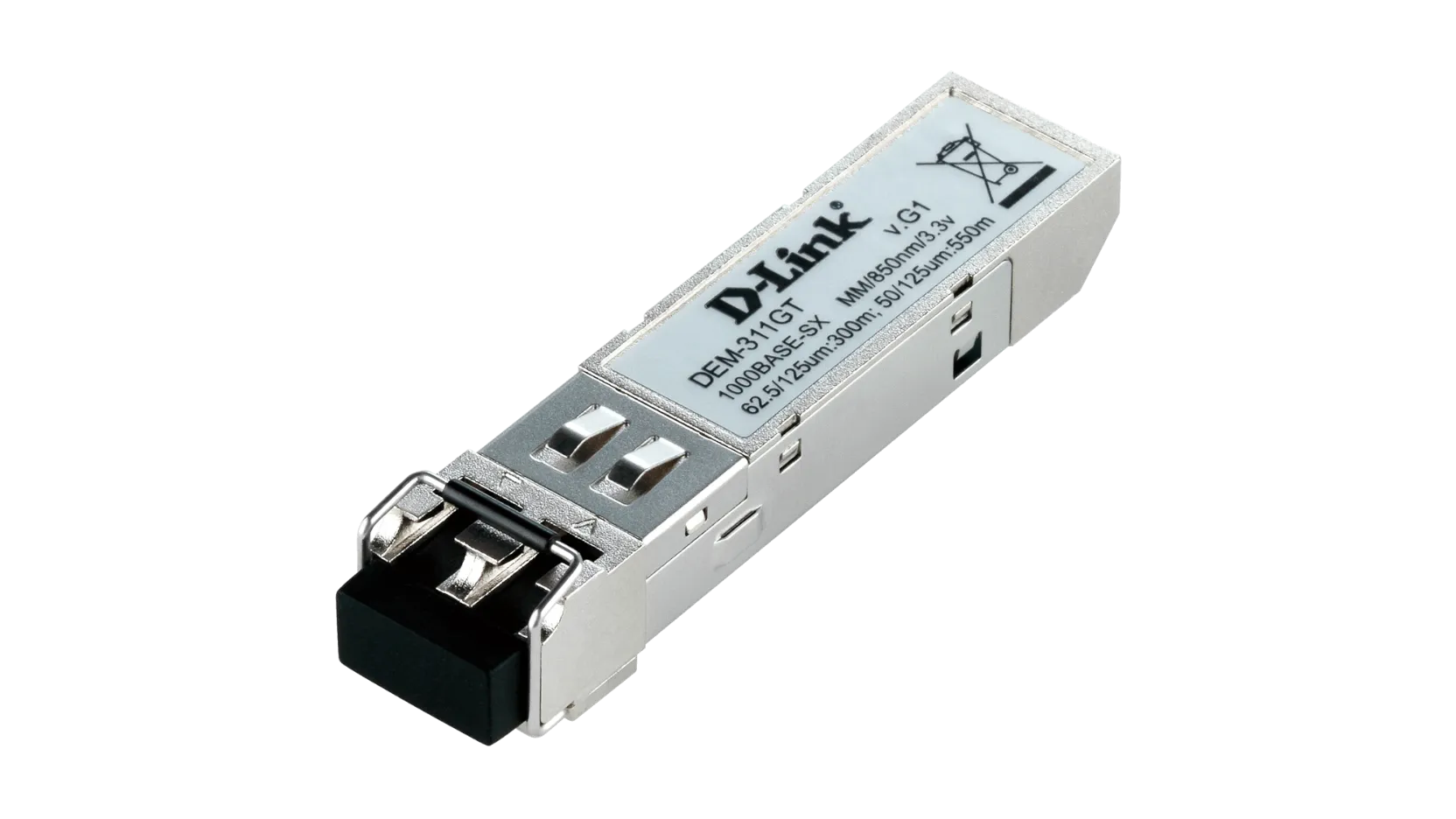 D-Link DEM-311GT, Fiber optic, 1000 Mbit/s, SFP, LC, 50/125 µm, SX