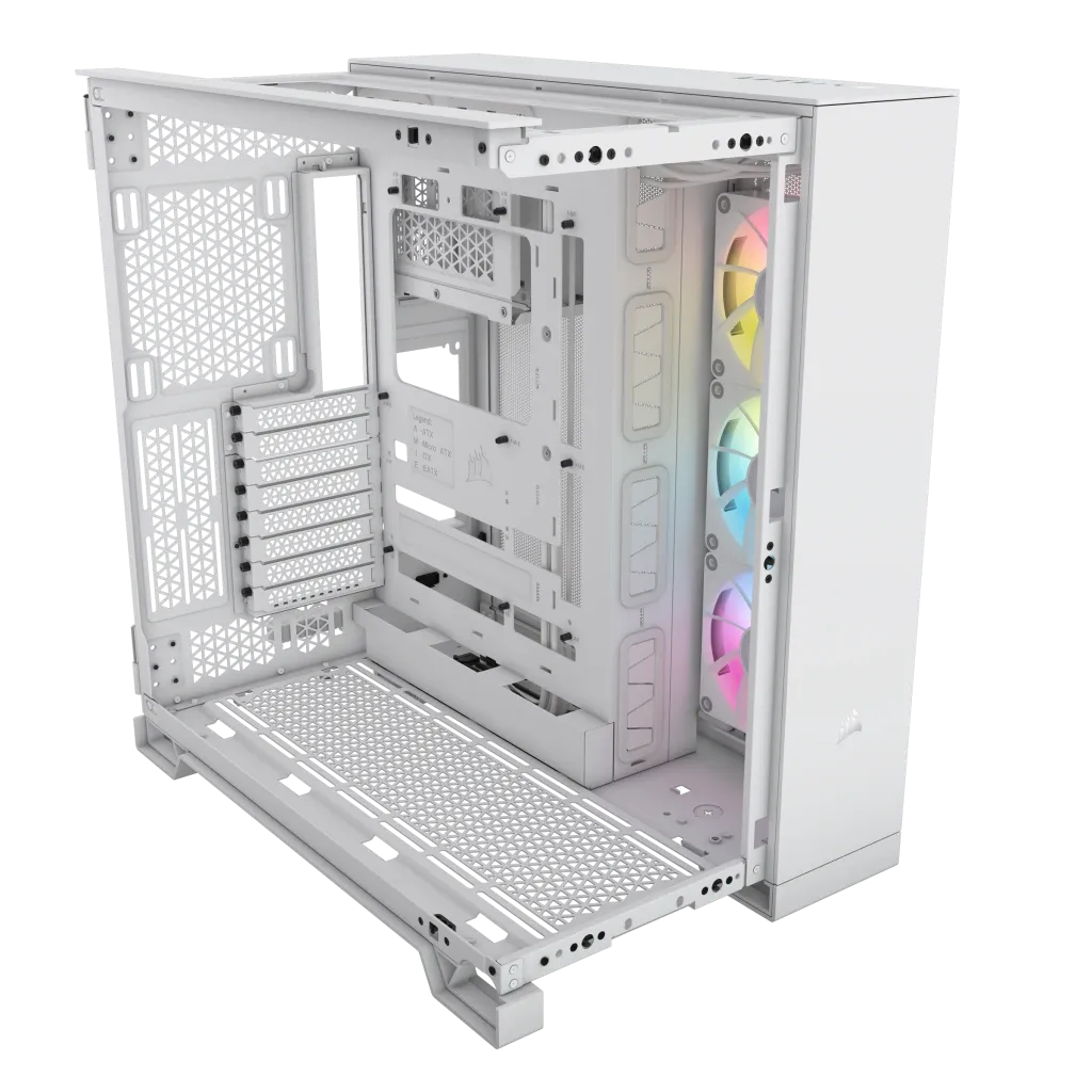 Corsair iCUE LINK 6500X RGB, Midi Tower, PC, White, ATX, 120,140,240,280,360 mm, 2.5,3.5"