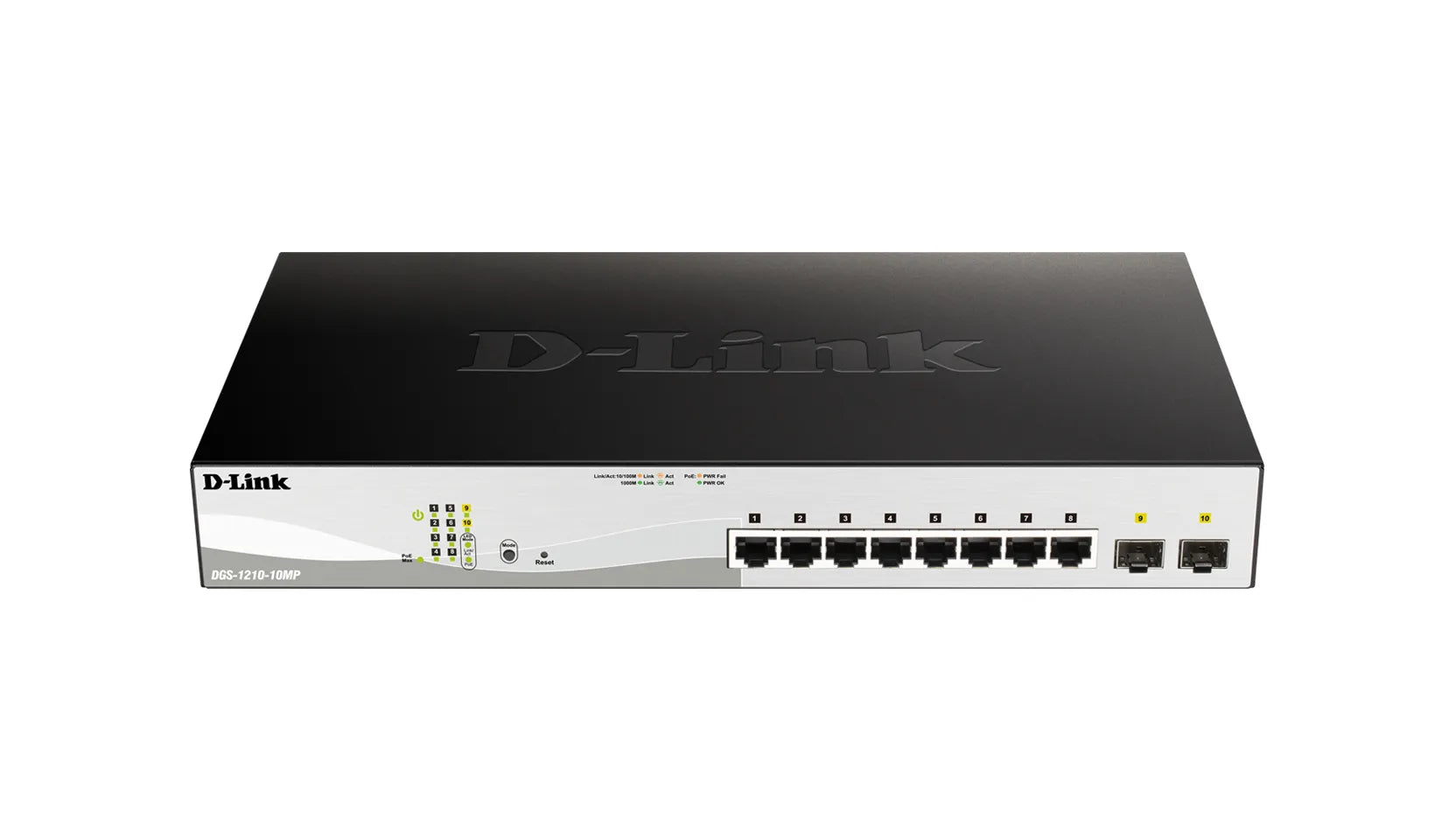D-Link DGS-1210-10MP, Managed, L2/L3, Gigabit Ethernet (10/100/1000), Full duplex, Power over Ethernet (PoE)