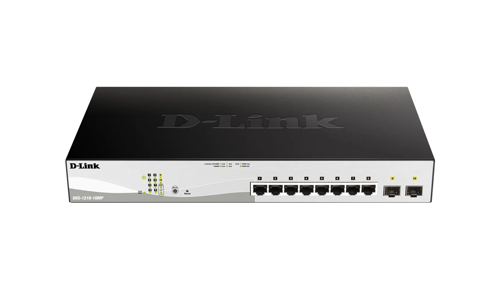 D-Link DGS-1210-10MP, Managed, L2/L3, Gigabit Ethernet (10/100/1000), Full duplex, Power over Ethernet (PoE)