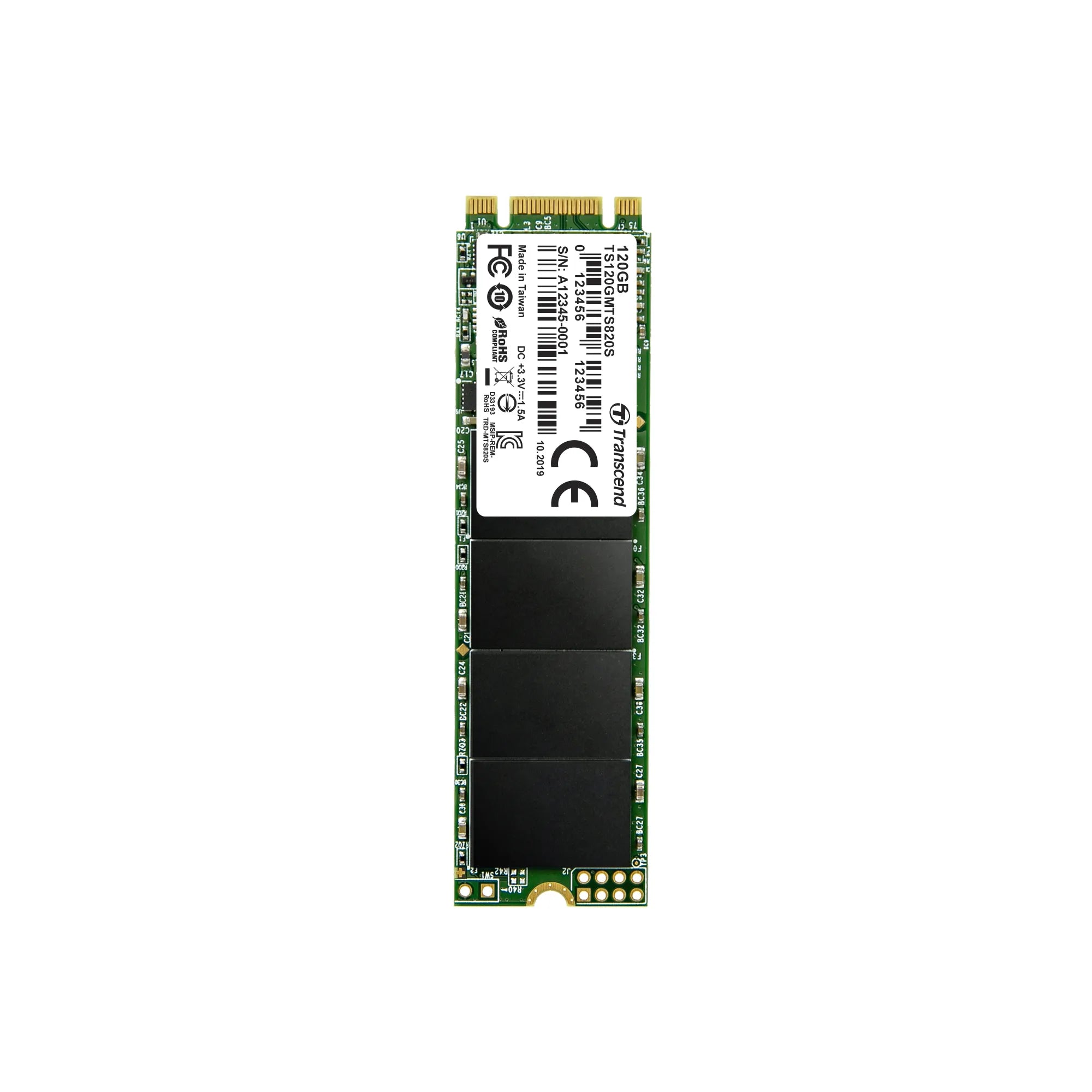 Transcend M.2 SSD 820S 120GB, 120 GB, M.2, 500 MB/s, 6 Gbit/s