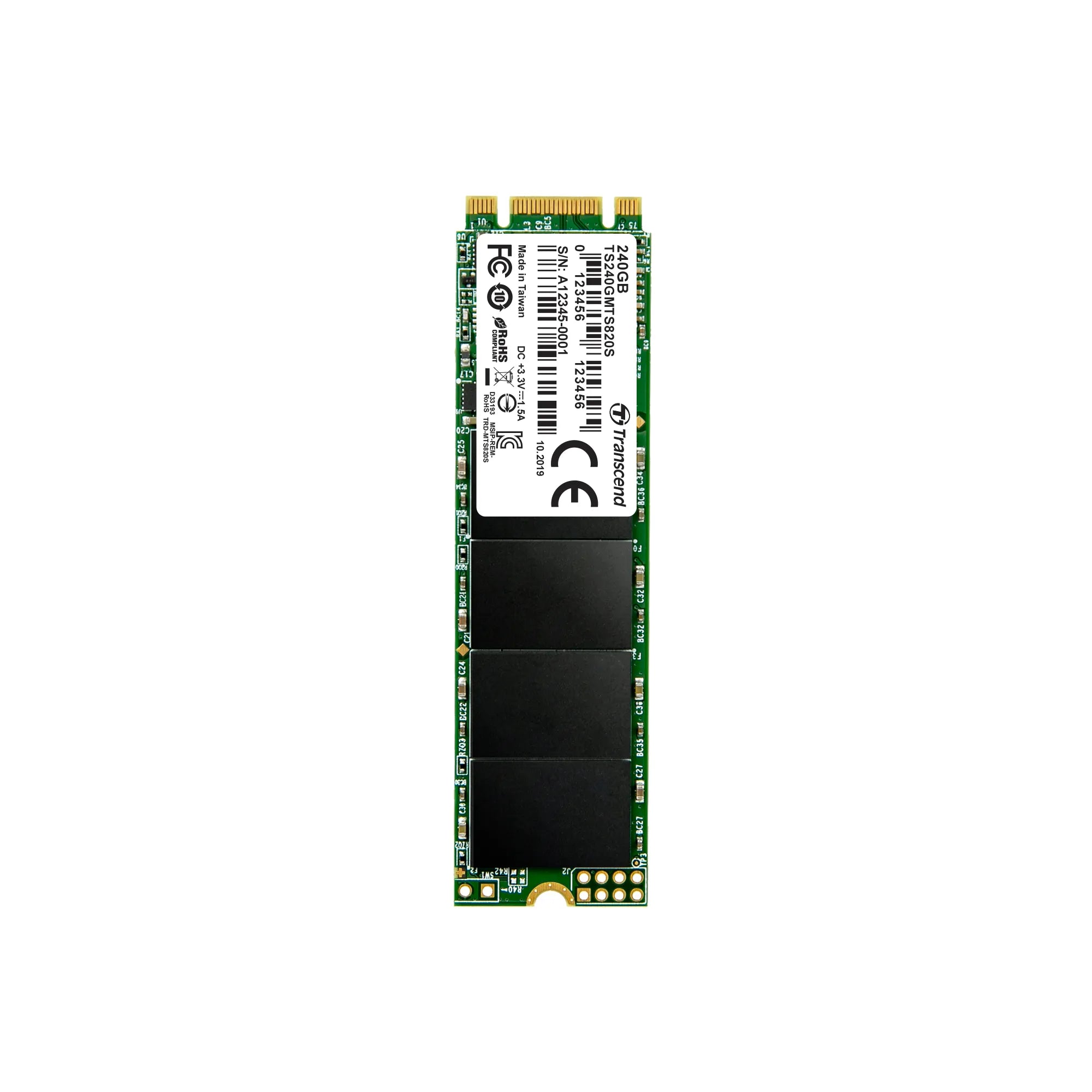 Transcend M.2 SSD 820S 240GB, 240 GB, M.2, 500 MB/s, 6 Gbit/s