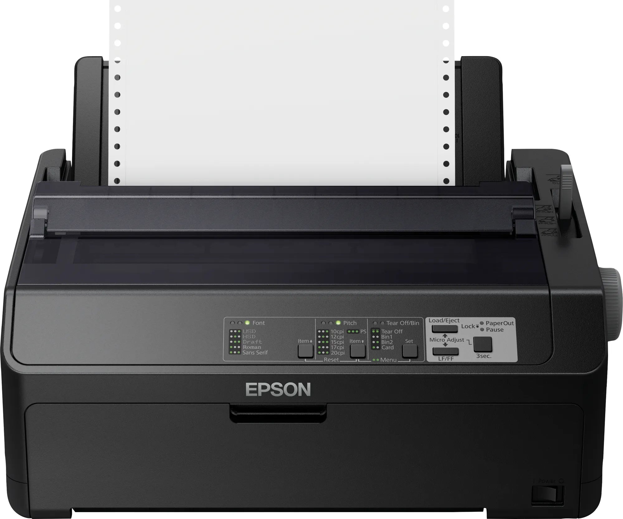 Epson FX-890; Dot Matrix Printers; Impact dot matrix; 80Â columns; 18 Needles (2 x 9); Type B interface; Bidirectional parallel