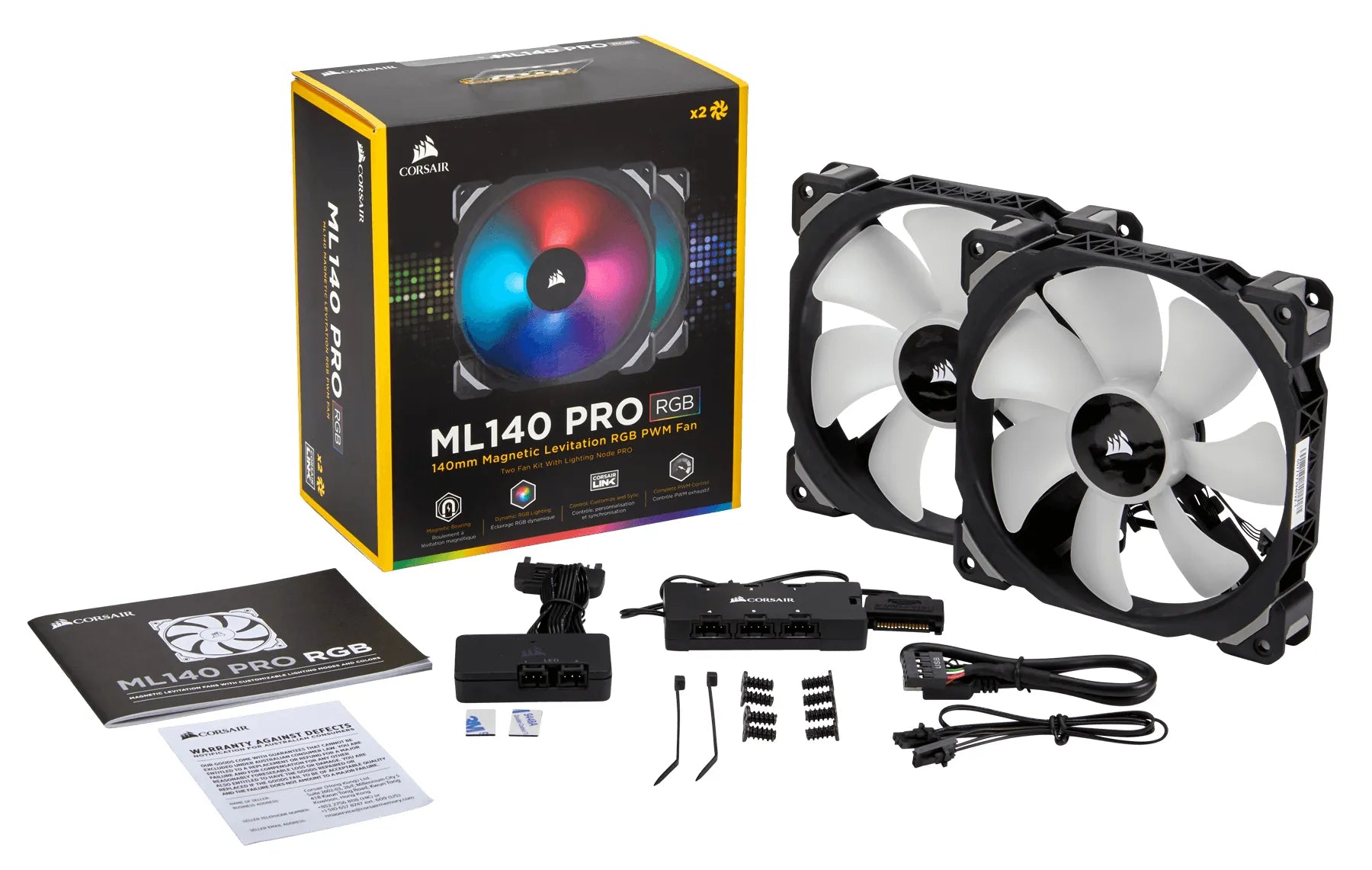 Corsair ML140 PRO, Computer case, FAN, 14 cm, 400 RPM, 1200 RPM, 20.4 dB