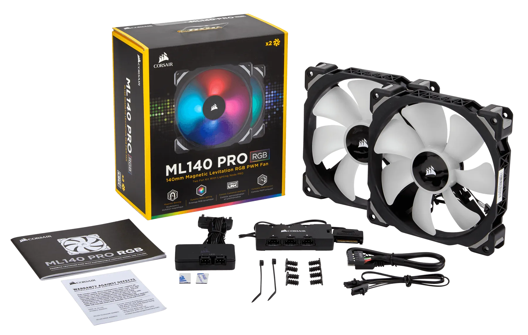 Corsair ML140 PRO, Fan, 14 cm, 400 RPM, 1200 RPM, 20.4 dB, 55.4 cfm