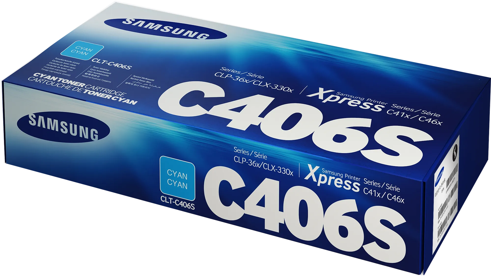 Samsung CLT-C406S Cyan Original Toner Cartridge, 1000 pages, Cyan, 1 pc(s)