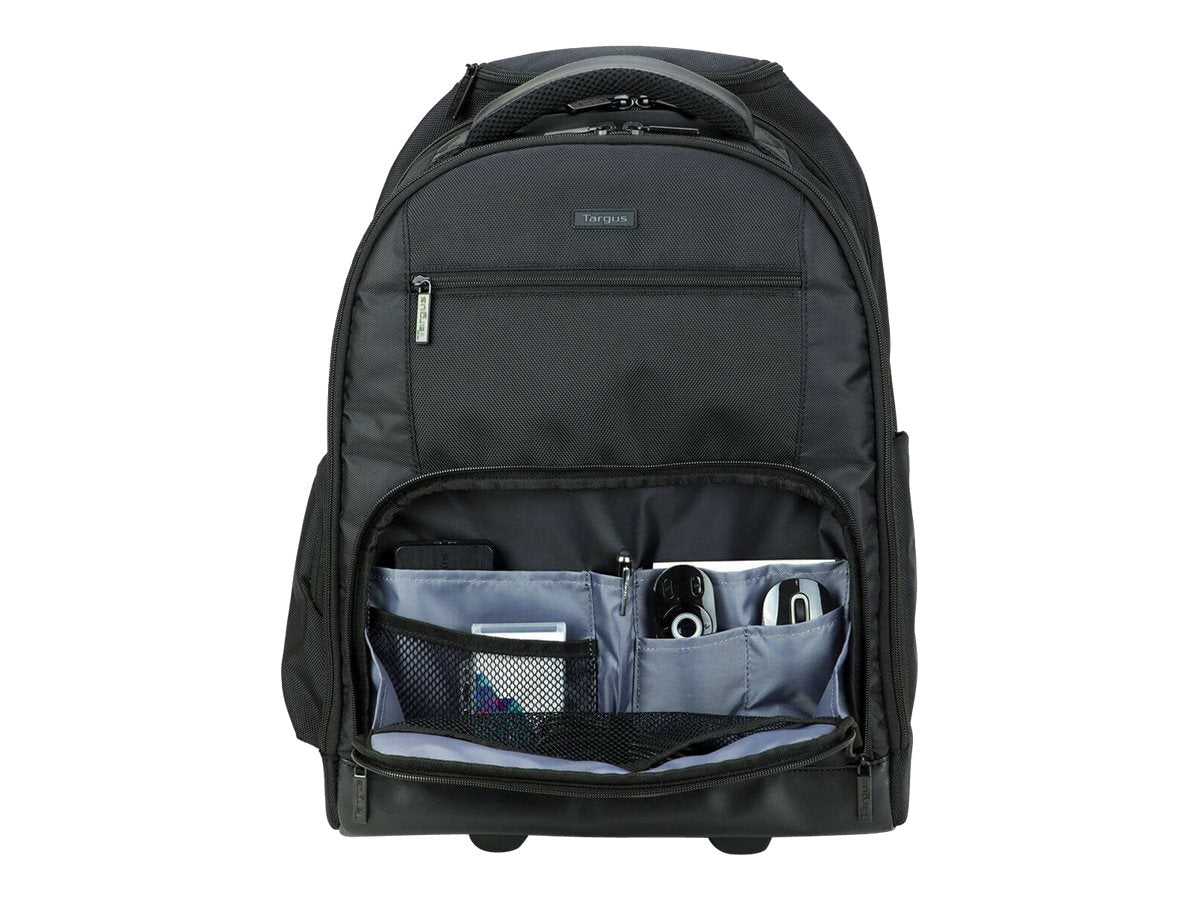 Targus Bag Rolling Notebook Backpack 15.6 Nylon Black & Platinum 2.7 kg Limited Lifetime warranty