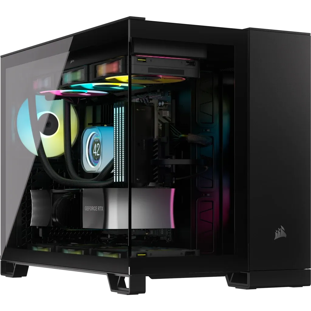 Corsair 2500X, Midi Tower, PC, Black, ATX, 18 cm, 40 cm