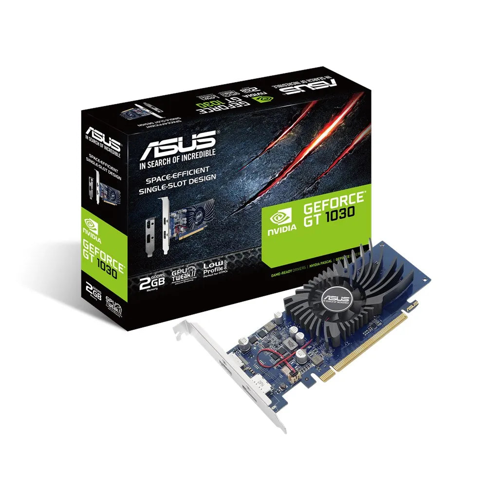 ASUS GT1030-2G-BRK, GeForce GT 1030, 2 GB, GDDR5, 64 bit, 7680 x 4320 pixels, PCI Express 3.0