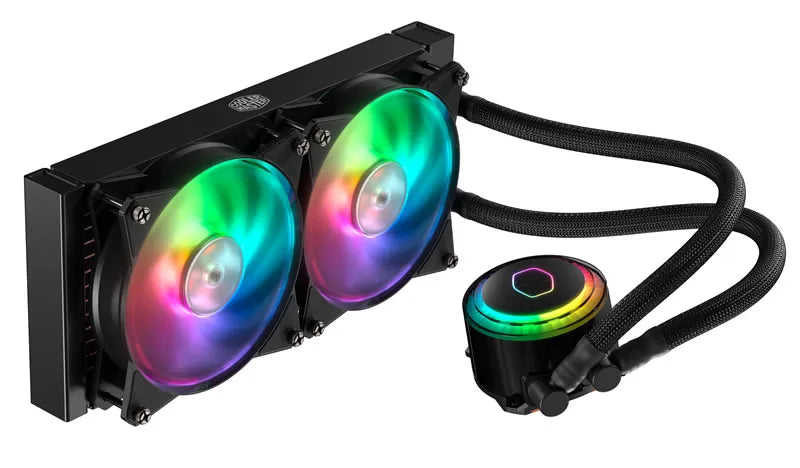 Cooler Master MASTERLIQUID ML240R RGB, All-in-one liquid cooler, 66.7 cfm, Black