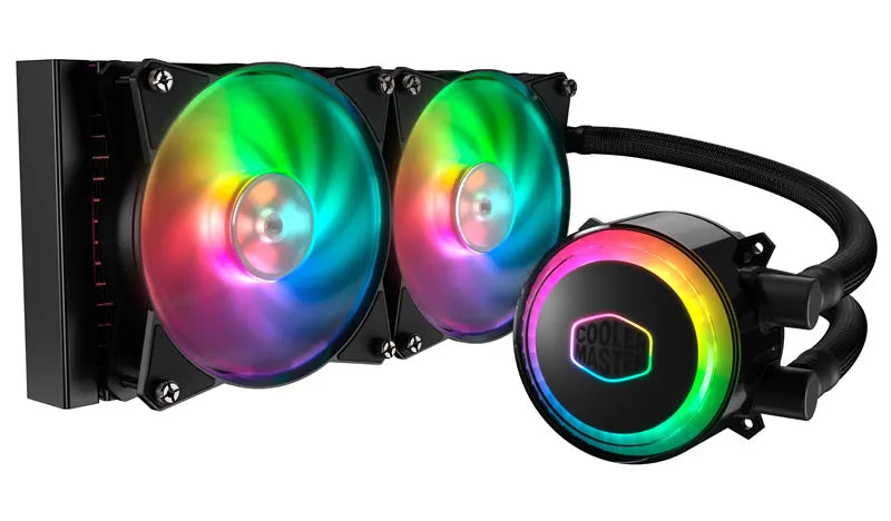 Cooler Master MASTERLIQUID ML240R RGB, All-in-one liquid cooler, 66.7 cfm, Black