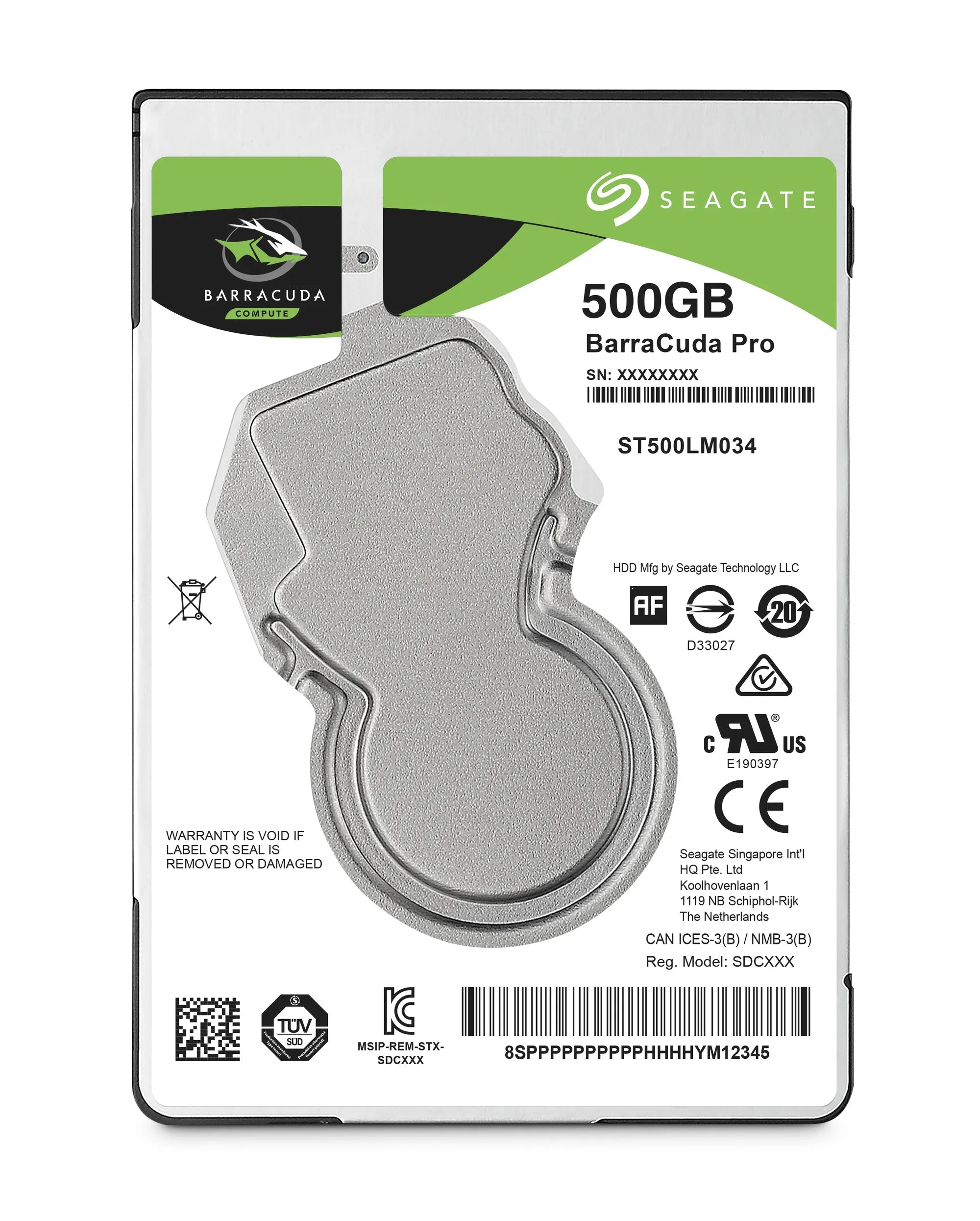 Seagate Barracuda Pro, 500 GB, 7200 RPM, 128 MB, 2.5", Serial ATA III