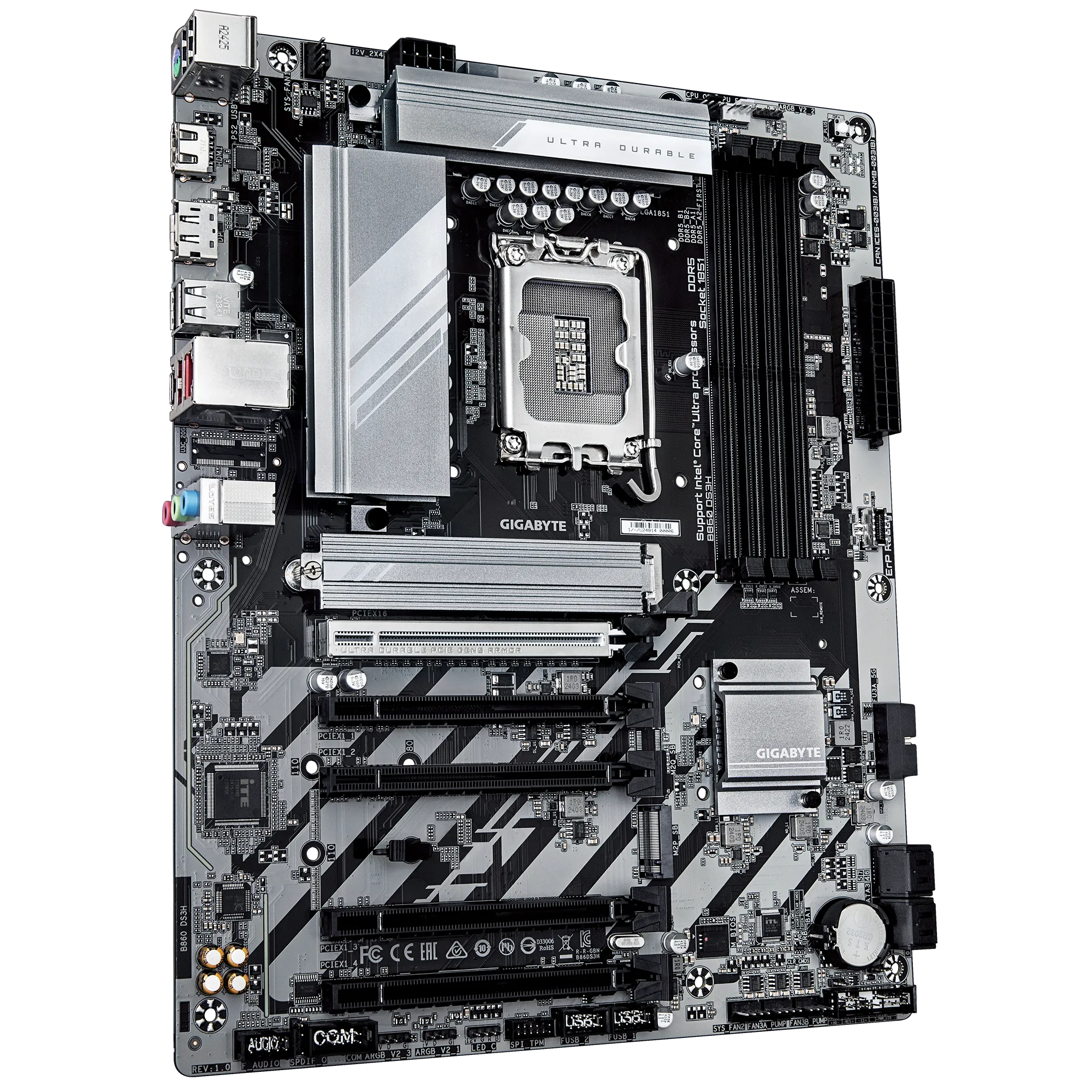 GIGABYTE Intel® B860 Chipset for LGA 1851; 4x DDR5; 2x M2; HDMI/DP ; ATX