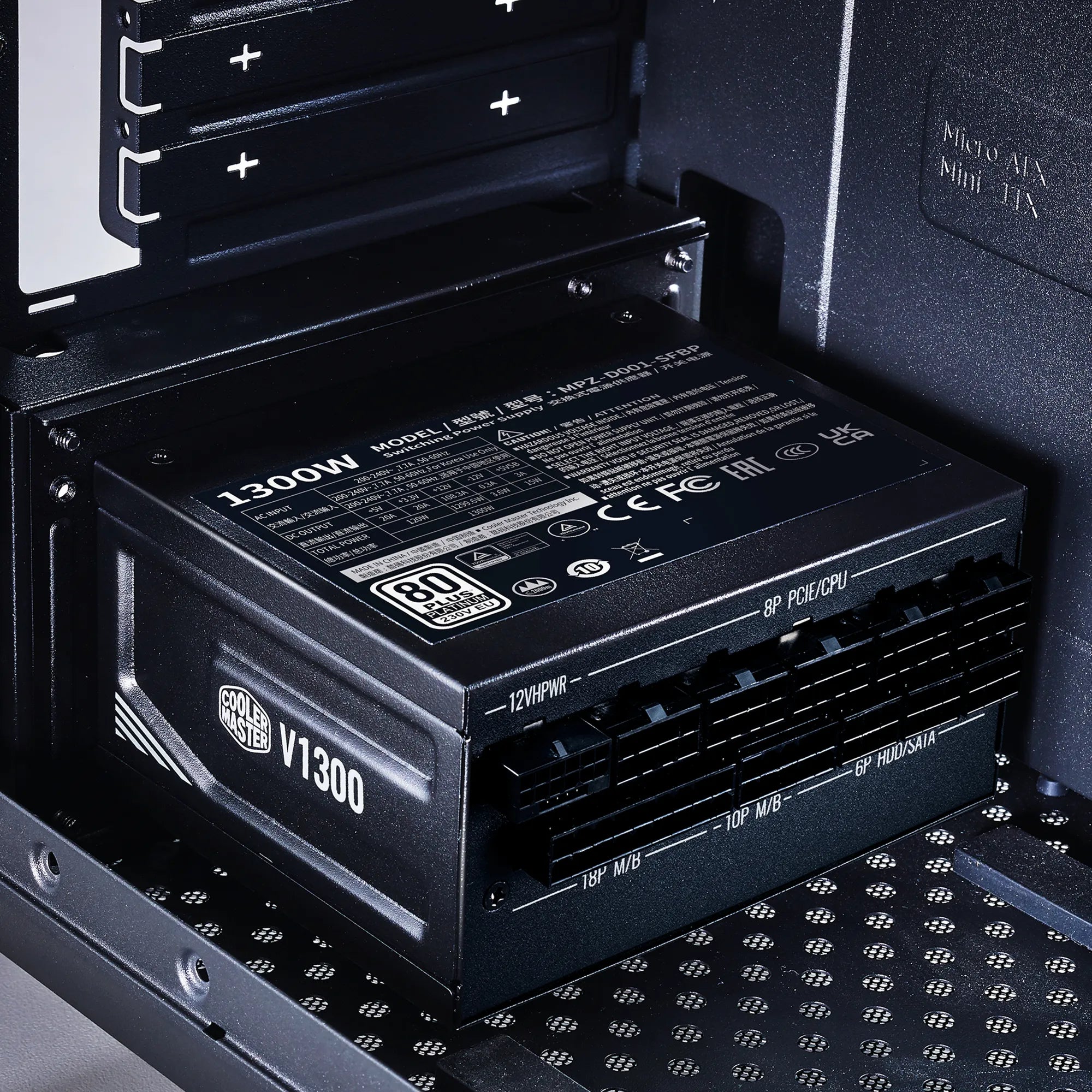 Cooler Master V SFX Platinum 1300, 1300 W, 200 - 240 V, 50 - 60 Hz, 7.7 A, Active, 120 W