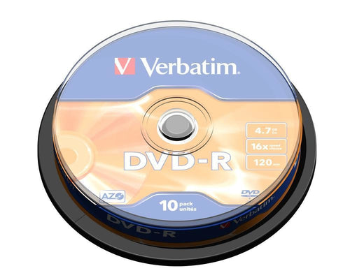 Verbatim 4.7GB DVD-R (16X) Matt Silver- Spindle