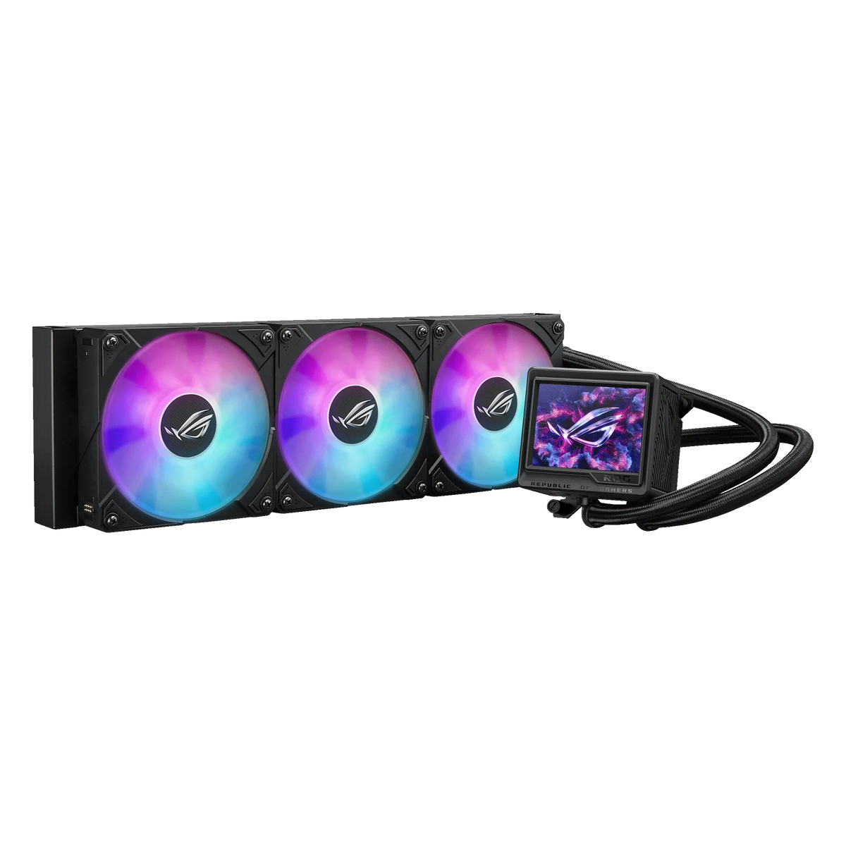 ASUS Cooler Water block dimention: 89x91x108 mm. Block Material (CPU Plate):Copper. Radiator Dimension: 399.5x120x30mm