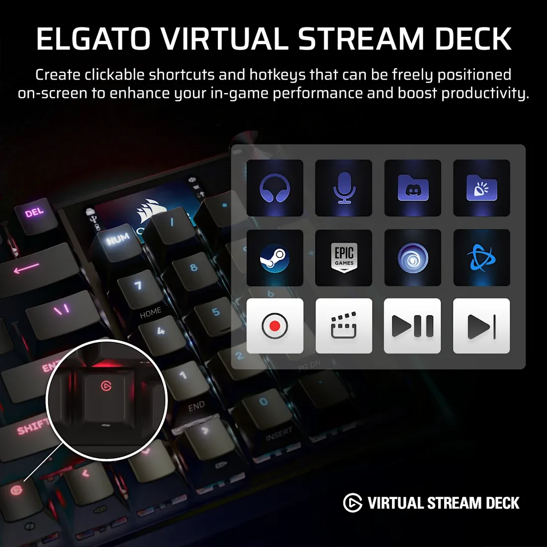 Corsair VANGUARD PRO 96% Hall Effect Gaming Keyboard - MGX Hyperdrive magnetic switches - Black.