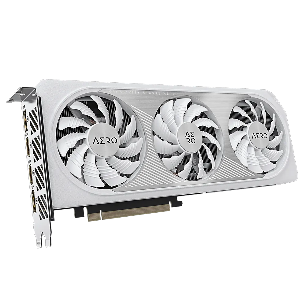 GIGABYTE AERO GeForce RTX 4060 OC 8G, GeForce RTX 4060, 8 GB, GDDR6, 128 bit, 7680 x 4320 pixels, PCI Express 4.0