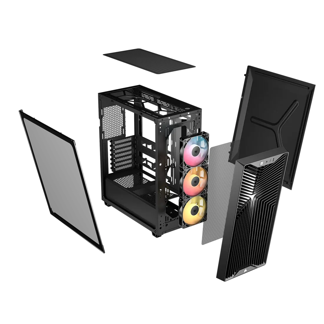3200D RS ARGB Mid-Tower PC Case; 3x RS120 ARGB fans incl - Smoke.