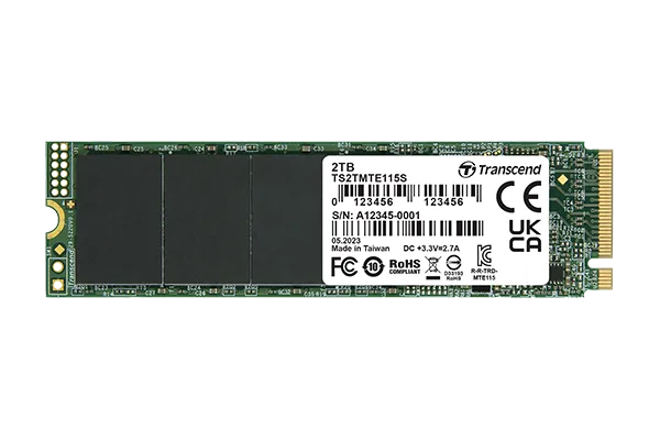 Transcend PCIe SSD 115S, 1 TB, M.2, 3200 MB/s