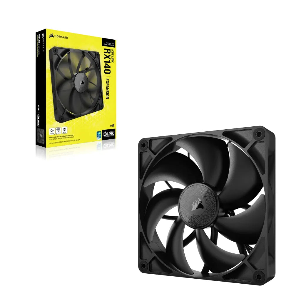 Corsair iCUE LINK RX140, Fan, 14 cm, 300 RPM, 1700 RPM, 36 dB, 95.7 cfm