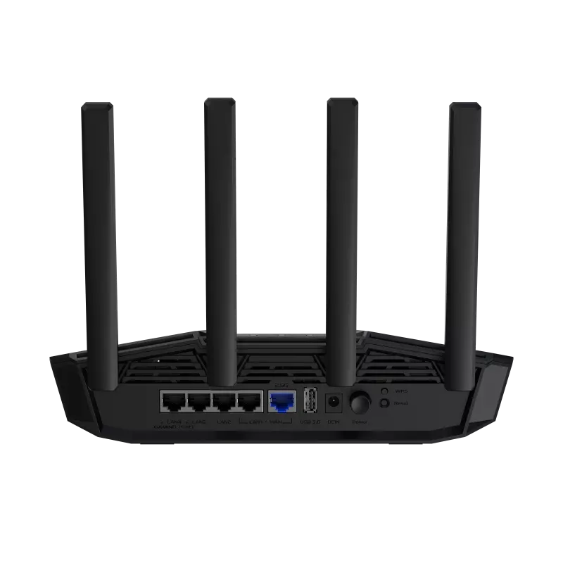 ASUS TUF-BE3600, Wi-Fi 7 (802.11be), Dual-band (2.4 GHz / 5 GHz), Ethernet LAN, Black, Tabletop router