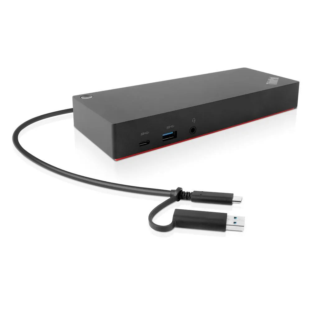 Lenovo ThinkPad Hybrid USB-C with USB-A Dock, Wired, USB 3.2 Gen 2 (3.1 Gen 2) Type-C, 3.5 mm, 10,100,1000 Mbit/s, Black, Lenovo