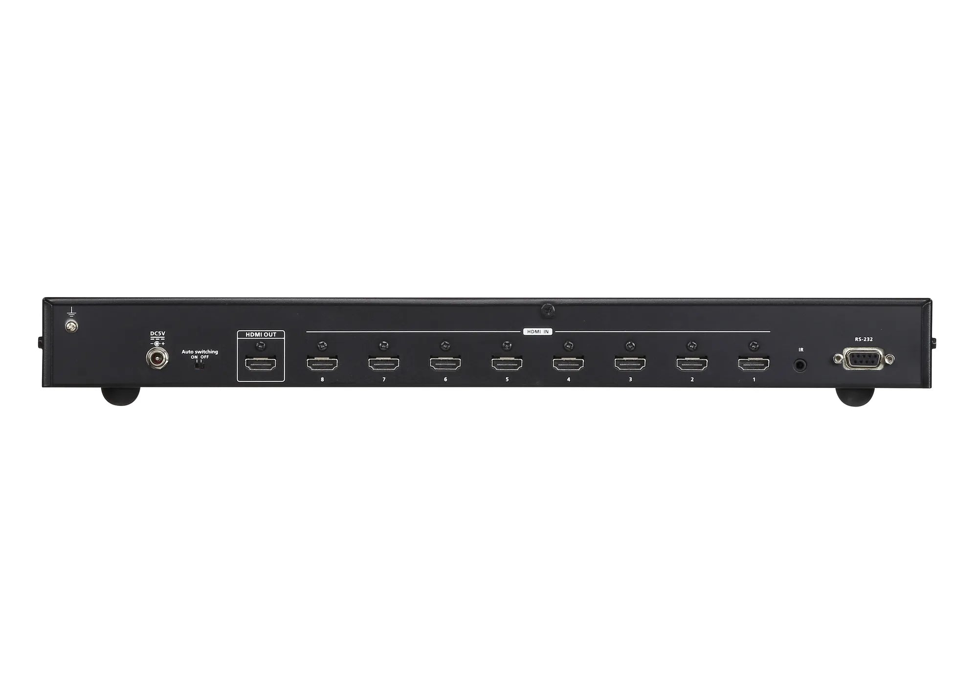 ATEN VS0801HB, HDMI, 8 x HDMI Type A Female (Black), 1 x HDMI Type A Female (Black), Metal, Black, 60 Hz