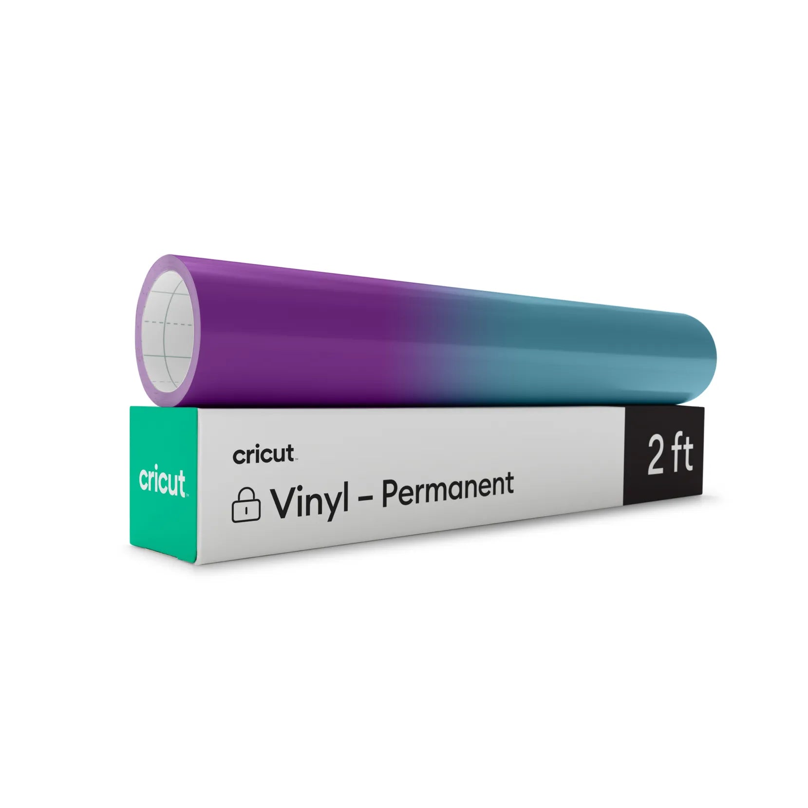 Cricut 2009591, Heat transfer vinyl roll, Smooth heat transfer vinyl, Purple, Turquoise, Monochromatic, Glossy, Hand wash