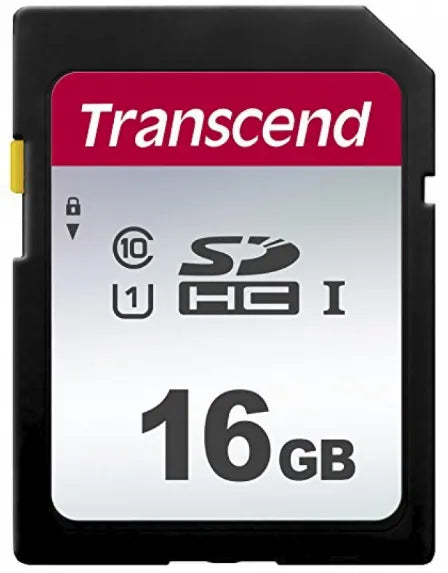 Transcend SDHC 300S 16GB, 16 GB, SDHC, Class 10, NAND, 95 MB/s, 10 MB/s