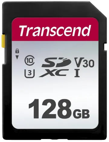 Transcend SDXC 300S 128GB, 128 GB, SDXC, Class 10, NAND, 95 MB/s, 45 MB/s