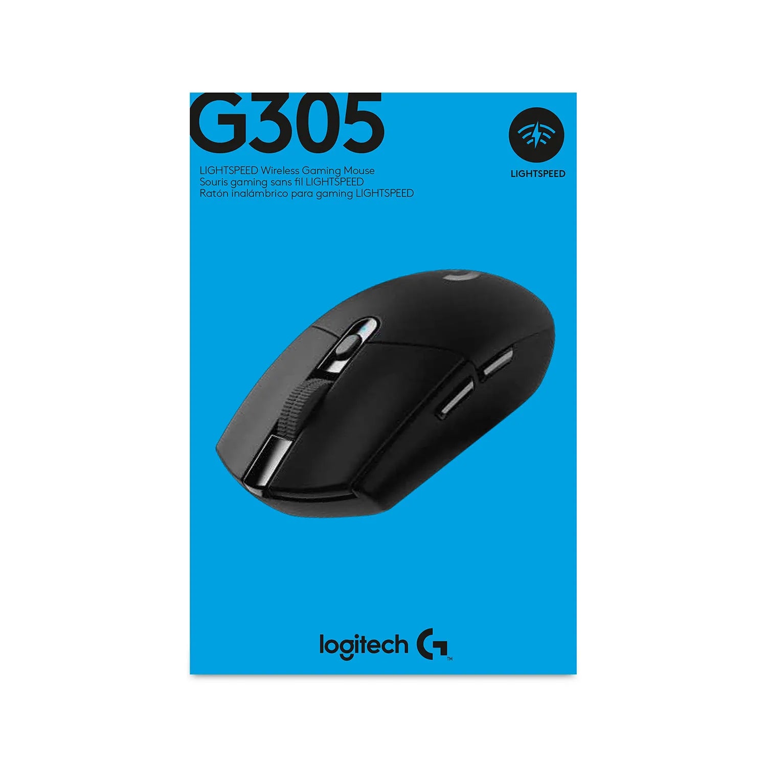 Logitech G G305 LIGHTSPEED Wireless Gaming Mouse, Right-hand, Optical, RF Wireless + Bluetooth, 12000 DPI, 1 ms, Black