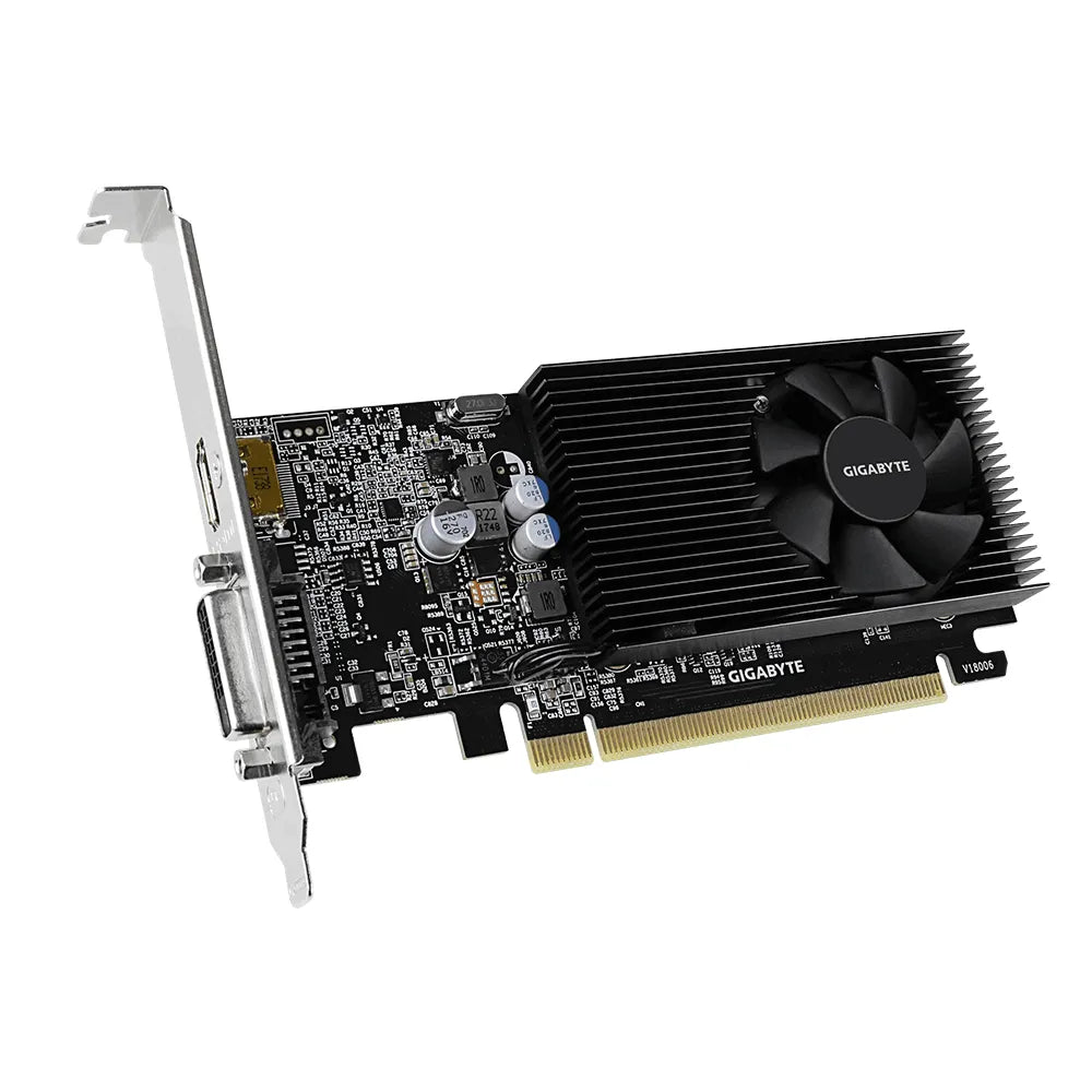 Gigabyte GV-N1030D4-2GL, GeForce GT 1030, 2 GB, GDDR4, 64 bit, 4096 x 2160 pixels, PCI Express x16 3.0