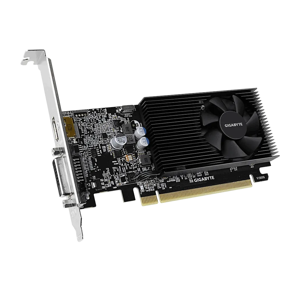 GIGABYTE GV-N1030D4-2GL, GeForce GT 1030, 2 GB, GDDR4, 64 bit, 4096 x 2160 pixels, PCI Express x16 3.0