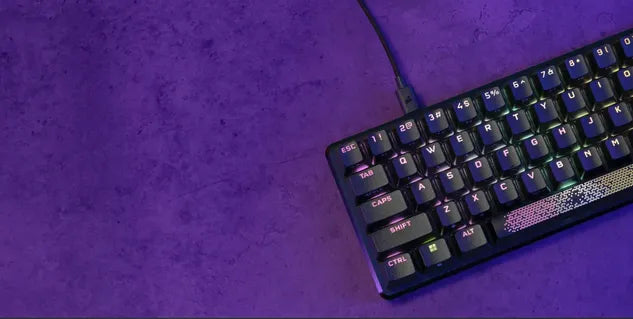 Corsair K65 PRO MINI, 65%, USB, Opto-mechanical key switch, QWERTY, RGB LED, Black