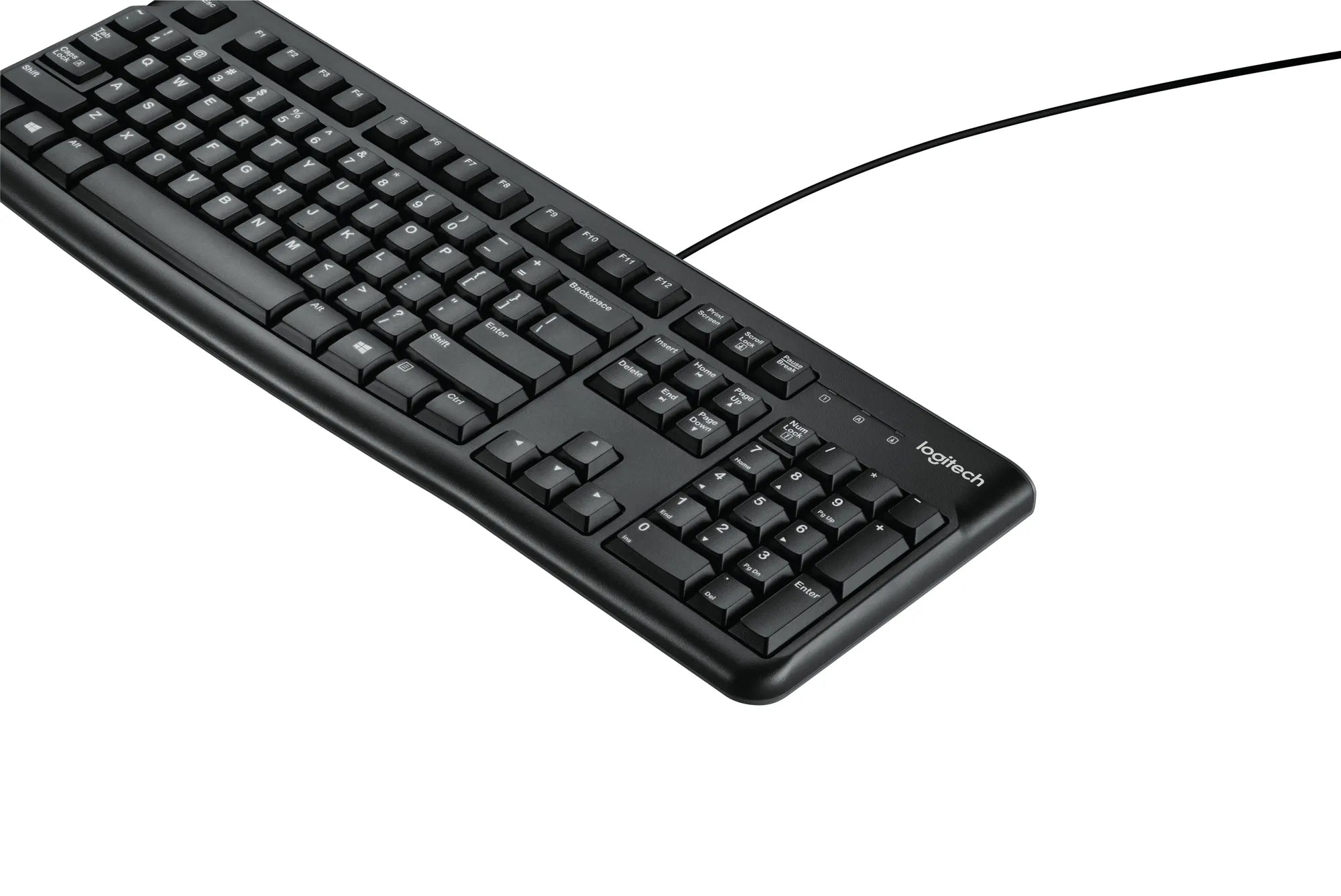 Logitech LGT-K120-US, Standard, Wired, USB, QWERTY, Black