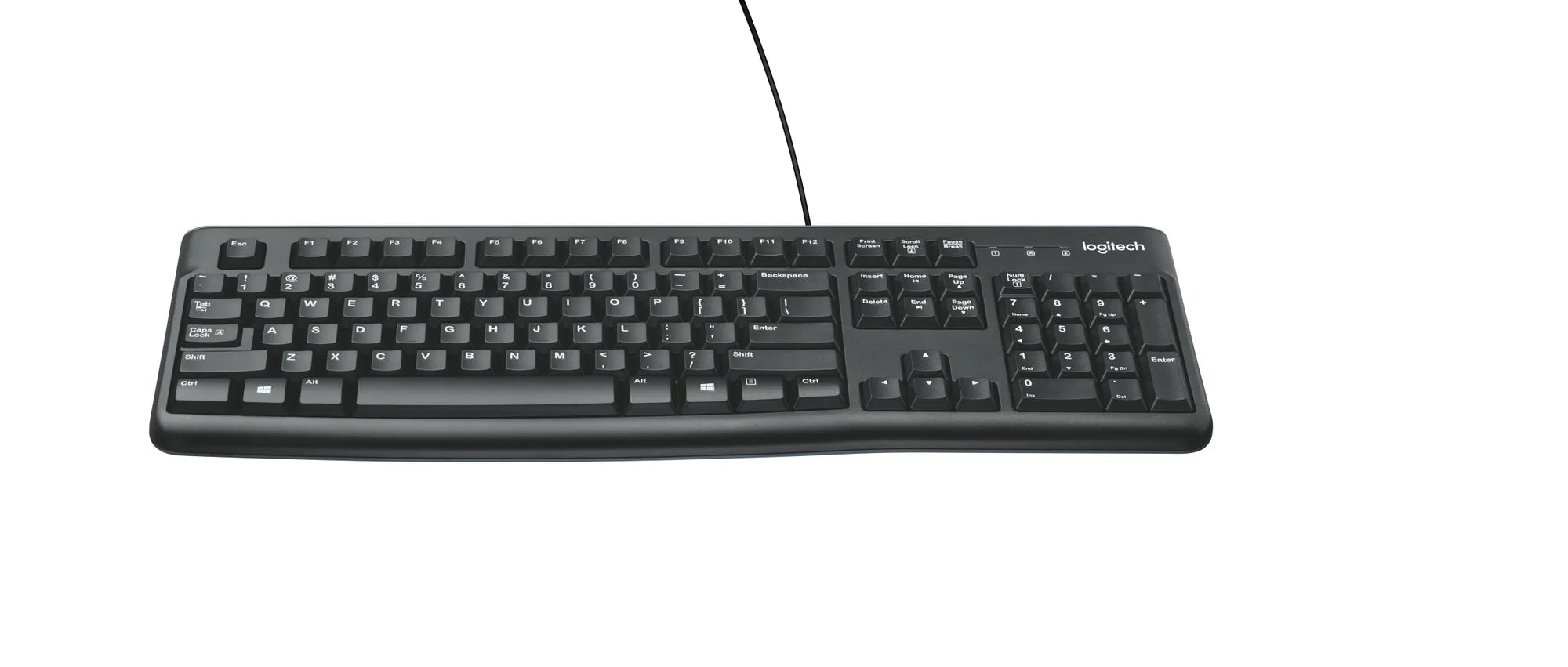 Logitech LGT-K120-US, Standard, Wired, USB, QWERTY, Black