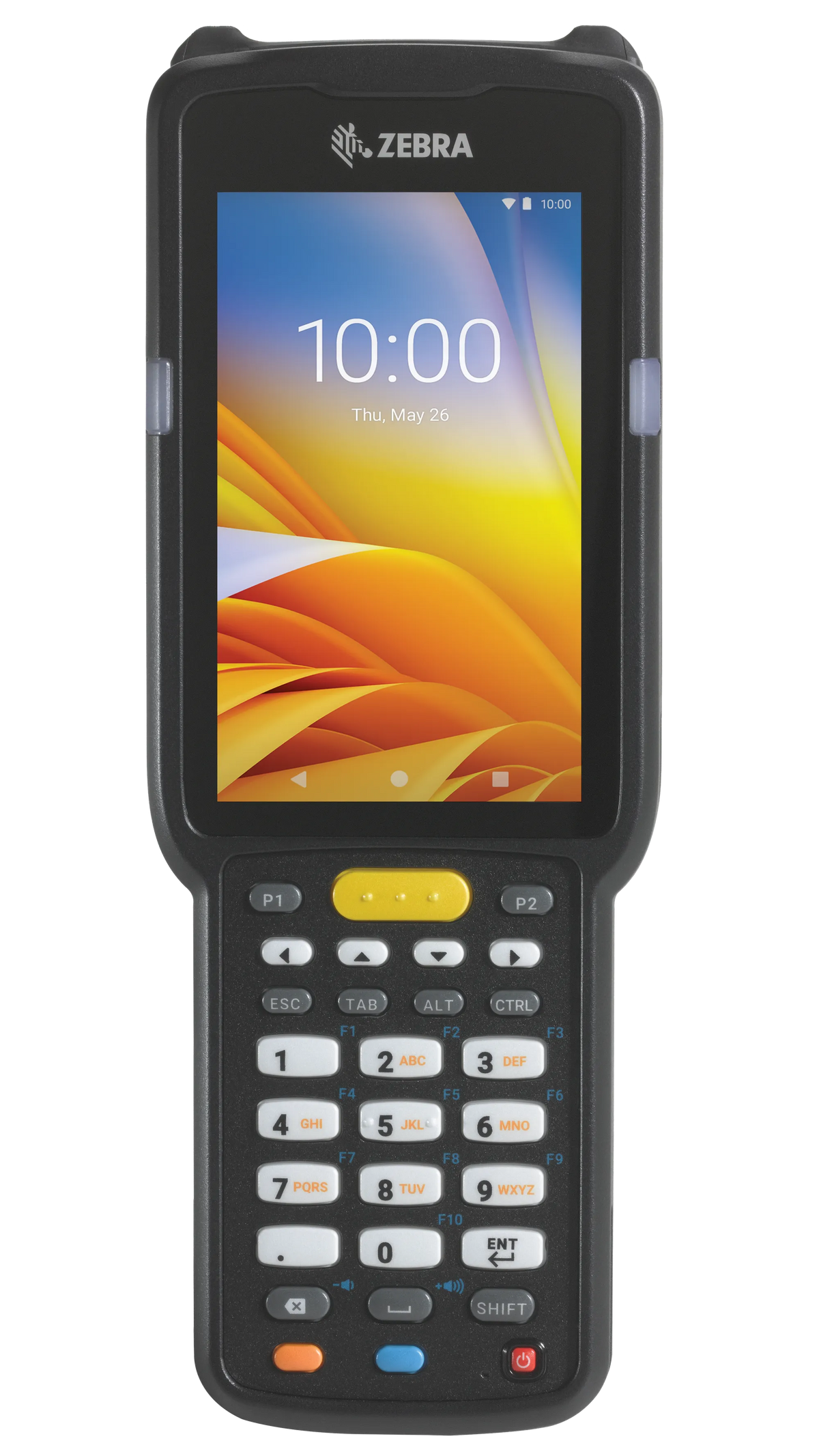 Zebra Brick Straight Shooter; 802.11 a/b/g/n/ac; Bluetooth; 2D SE4770; 4.0'' display; 38 Key; Extended Capacity Battery; Android