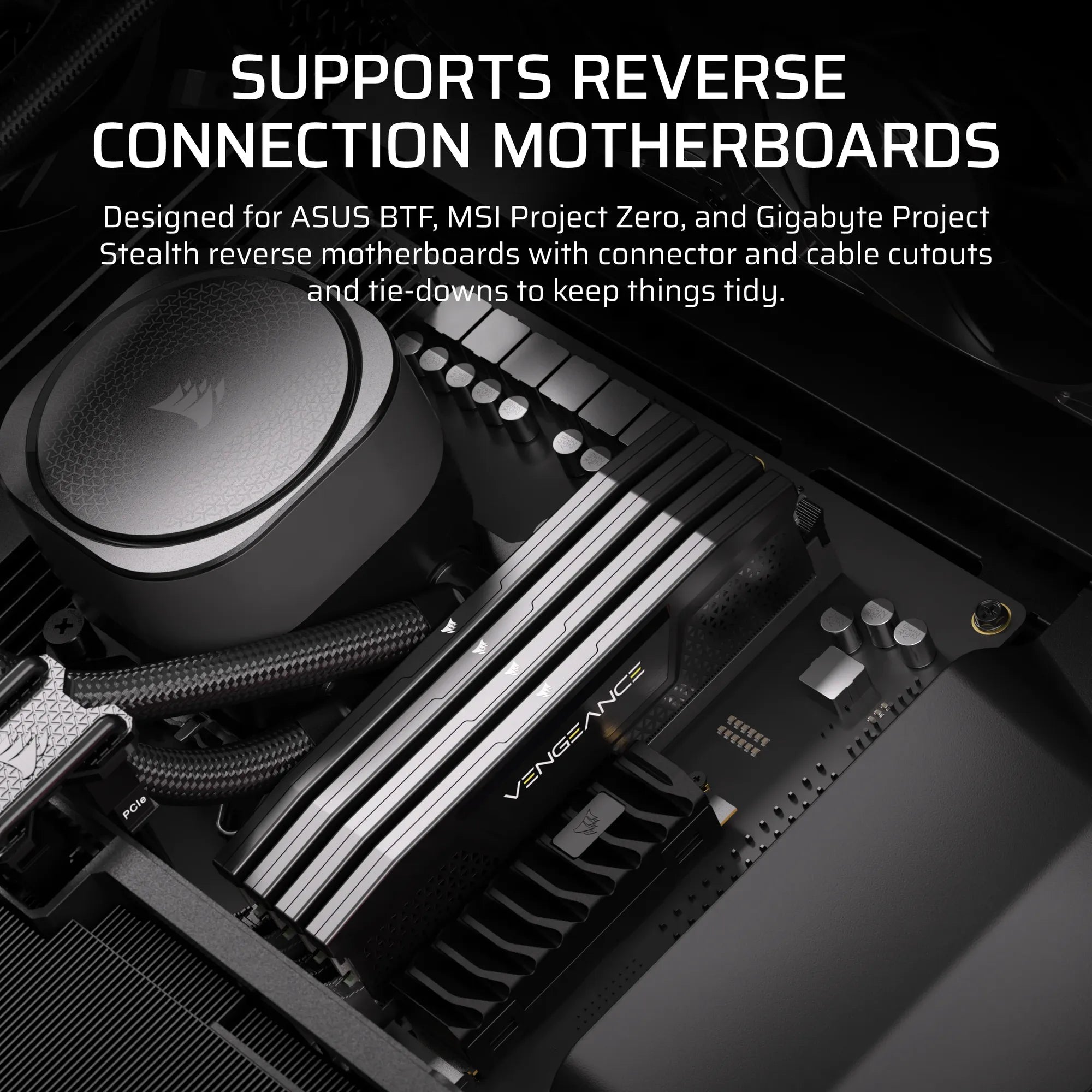FRAME 5000D RS ARGB Mid-Tower PC Case; 4x RS140 ARGB Fans; 2x 2.5'' ; 1x 3.5'' ; Black.