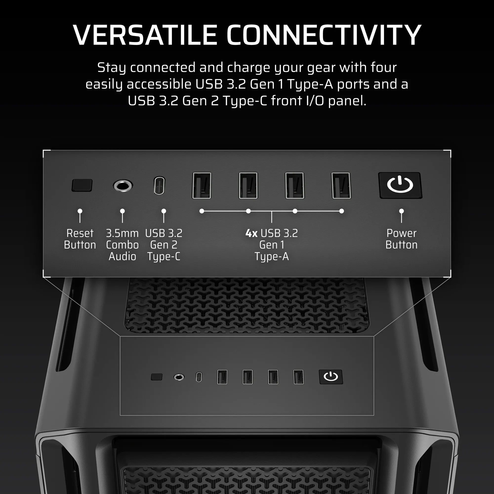 Corsair 5000T, Midi Tower, PC, Black, ATX, EATX, micro ATX, Mini-ITX, Plastic, Steel, Tempered glass, Gaming