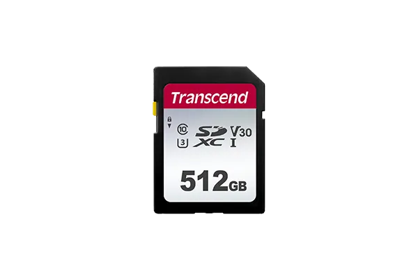 Transcend SD Card SDXC 300S 512GB, 512 GB, SDXC, Class 10, NAND, 95 MB/s, 40 MB/s