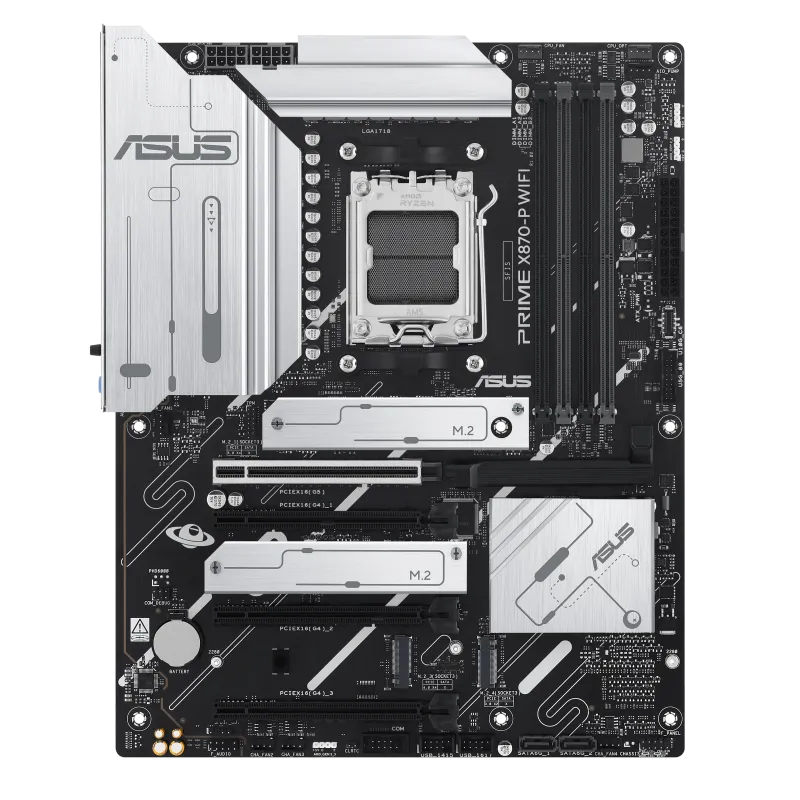 ASUS Prime X870-P WIFI, AMD, Socket AM5, AMD Ryzen™ 3, AMD Ryzen™ 5, AMD Ryzen™ 7, AMD Ryzen 9 7th Gen, AMD Ryzen 9 8th Gen, AMD..., Socket AM5, DDR5-SDRAM, 192 GB