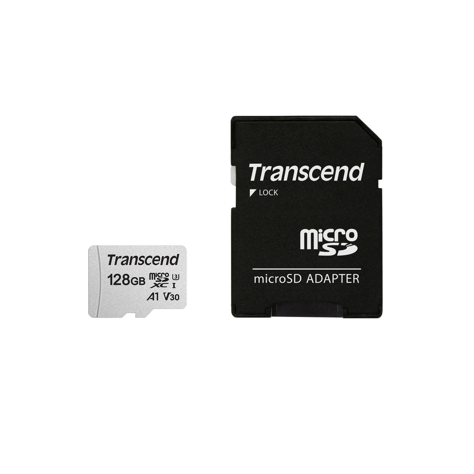 Transcend microSDXC 300S 128GB with adapter, 128 GB, MicroSDXC, Class 10, NAND, 95 MB/s, 45 MB/s