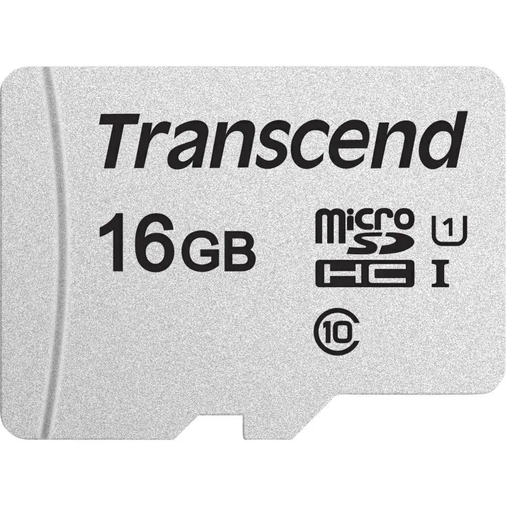 Transcend microSD Card SDHC 300S 16GB with Adapter, 16 GB, MicroSDHC, Class 10, NAND, 95 MB/s, 10 MB/s