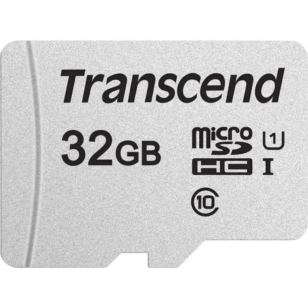 Transcend microSD Card SDHC 300S 32GB with Adapter, 32 GB, MicroSDHC, Class 10, NAND, 95 MB/s, 25 MB/s