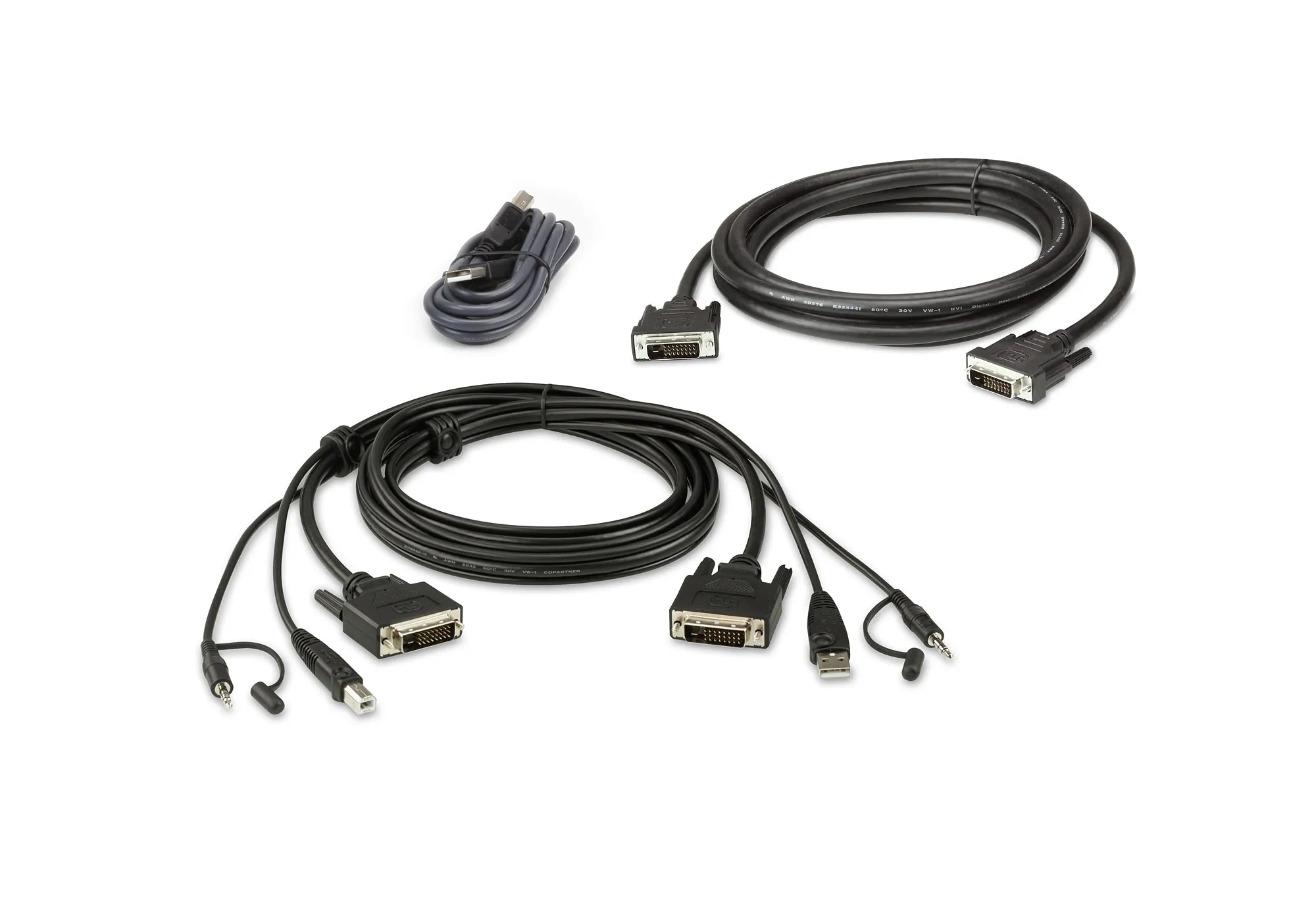 Aten 2L-7D02UDX3, 1.8 m, Black, USB Type-A/3.5mm/DVI-D, USB Type-B/3.5mm/DVI-D