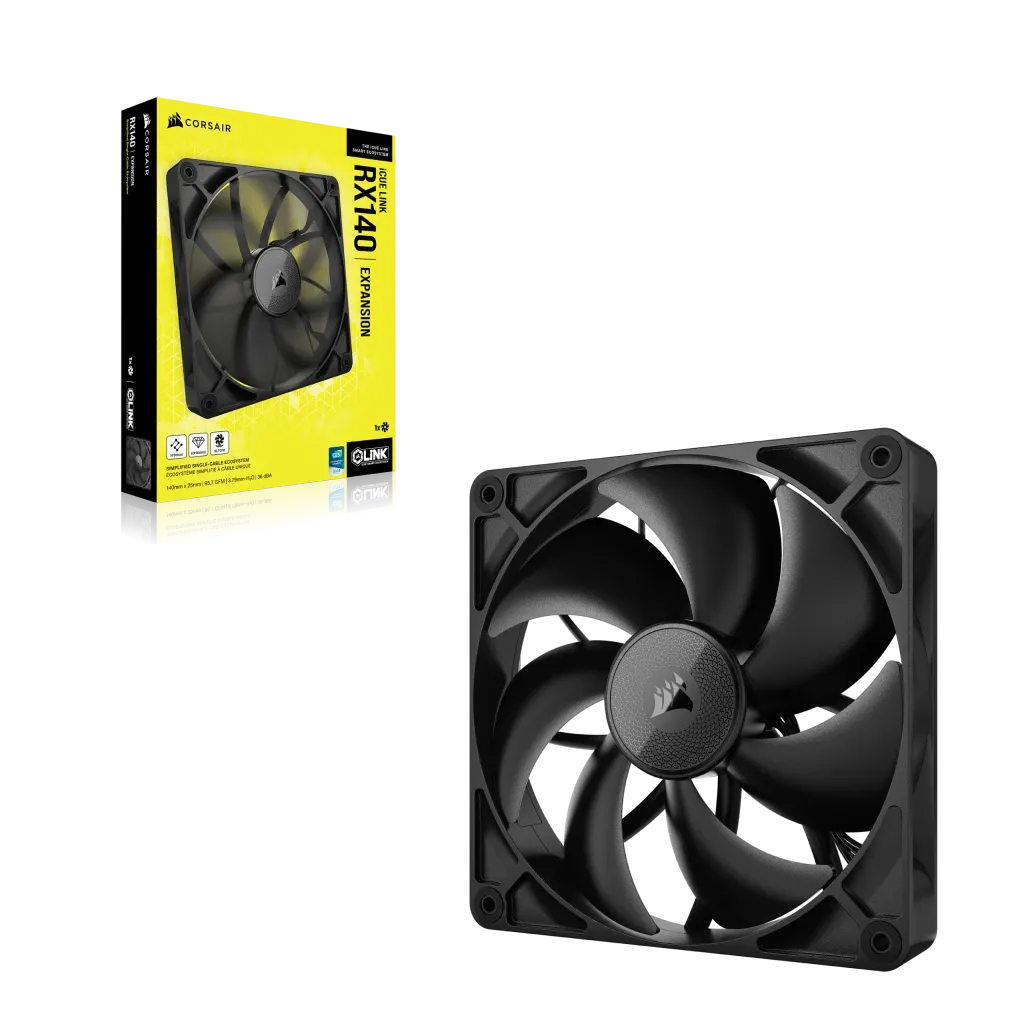Corsair iCUE LINK RX140, Fan, 14 cm, 300 RPM, 1700 RPM, 36 dB, 95.7 cfm